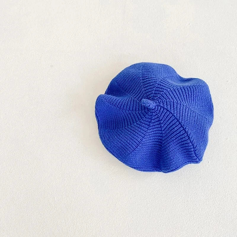 ベビー用帽子 Blue / One Size ベビー帽子 ニット ベレー帽 ハット【mh0001262】