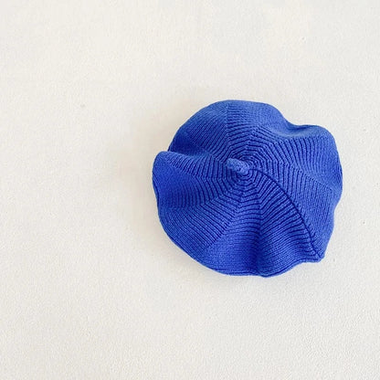 ベビー用帽子 Blue / One Size ベビー帽子 ニット ベレー帽 ハット【mh0001262】