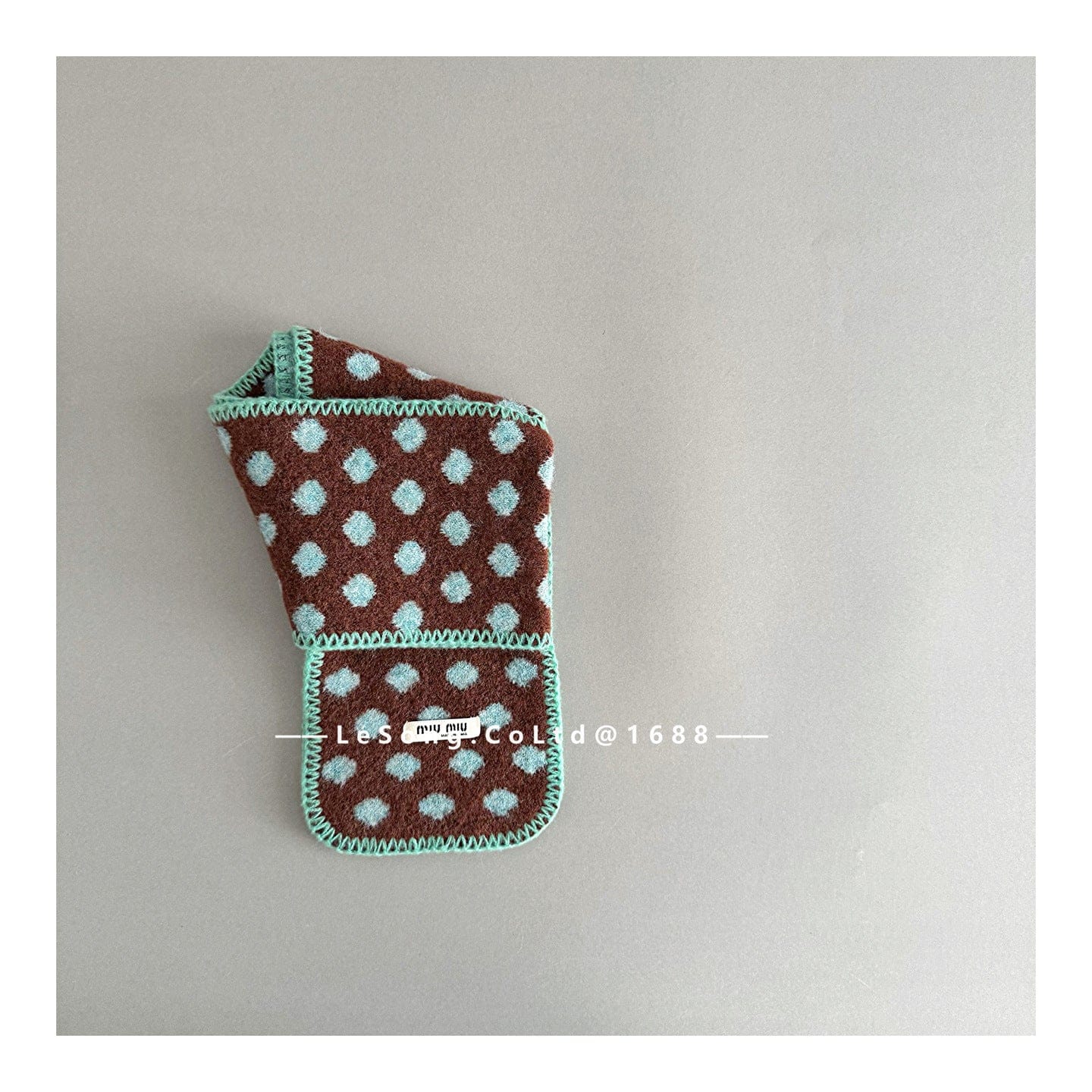 ネックウォーマー Brown / One Size キッズ マフラー ドット柄 ボア フリース 厚手 防寒 スヌード【mh0011599】