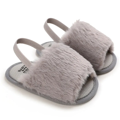 ベビー用靴 C-785grey / 11cm 0-6 Months ベビーシューズ サンダル チュチュチュールフリル ストラップシューズ ファーストシューズ 靴【mh0005702】