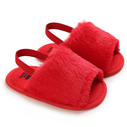 ベビー用靴 C-785red / 11cm 0-6 Months ベビーシューズ サンダル チュチュチュールフリル ストラップシューズ ファーストシューズ 靴【mh0005702】