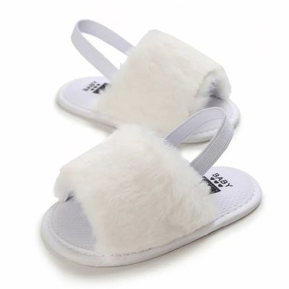 ベビー用靴 C-785white / 11cm 0-6 Months ベビーシューズ サンダル チュチュチュールフリル ストラップシューズ ファーストシューズ 靴【mh0005702】