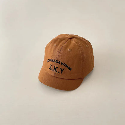 ベビー用帽子 Coffee / 45-50cm ベビー帽子 キャップ 野球帽 レターロゴ刺繍 ハット【mh0005447】