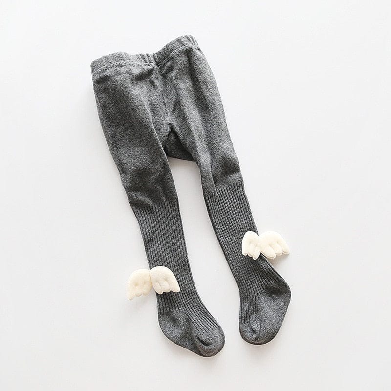 ベビー用靴下・タイツ Dark Gray / 6-12m ベビー キッズ 天使の羽 タイツ 靴下 ガールズ【mh0002664】
