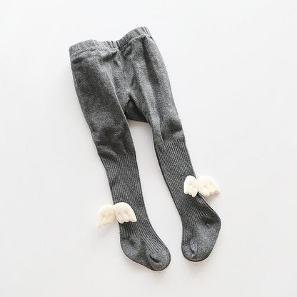 ベビー用靴下・タイツ Dark Gray / 6-12m ベビー キッズ 天使の羽 タイツ 靴下 ガールズ【mh0002664】