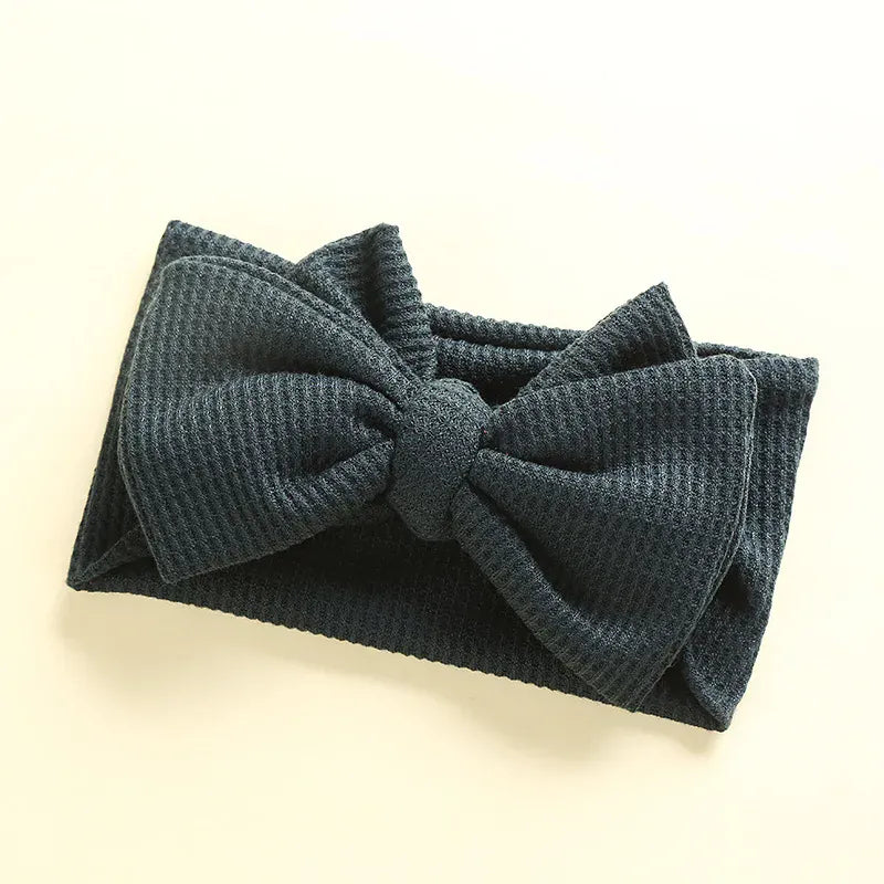 ヘアアクセサリー dark green ベビーアクセサリー リボンヘアバンド ヘッドバンド ワッフル【mh0006256】