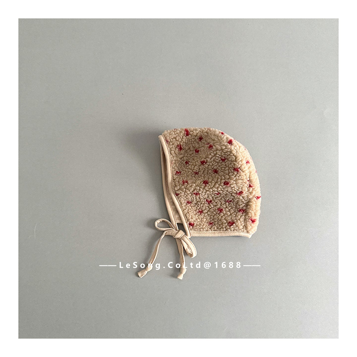 ベビー用帽子 Dot Khaki / One Size ベビー帽子 ボアフリース ボンネット 耳当て付き帽子【mh0011814】