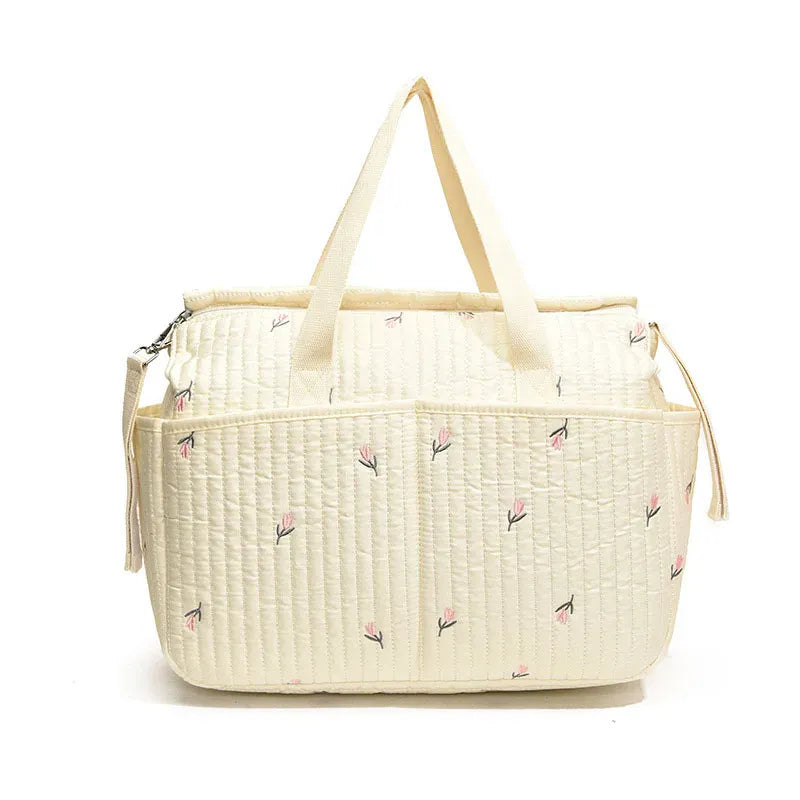 マザーズバッグ floral マザーズバッグ キルティング刺繍ままバッグボストントートバッグ 鞄【mh0007902】