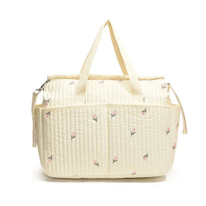 マザーズバッグ floral マザーズバッグ キルティング刺繍ままバッグボストントートバッグ 鞄【mh0007902】