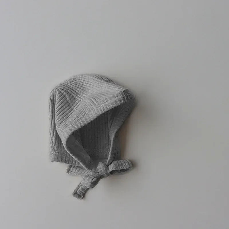 ベビー用帽子 gray hat / 0 to 24Months ベビー ボンネット 帽子 リボン ヘアバンド