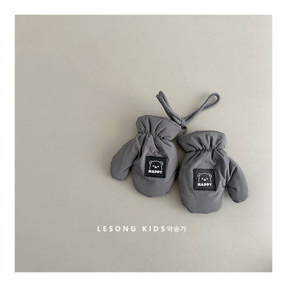 ベビーキッズその他アクセサリー Gray / One Size ベビーキッズ手袋 ミトン 指なし スキー グローブ ベアくま【mh0011823】