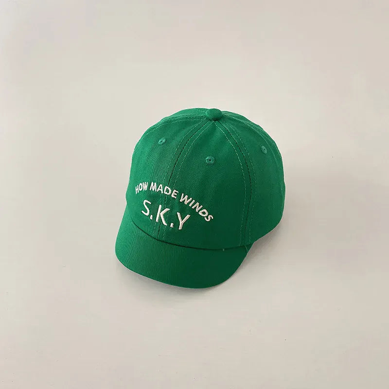 ベビー用帽子 Green / 45-50cm ベビー帽子 キャップ 野球帽 レターロゴ刺繍 ハット【mh0005447】