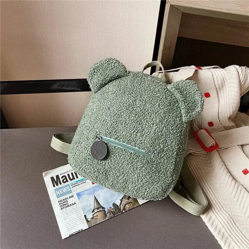 バックパック Green キッズバッグ リュック バックパック ベアくまデザイン 5カラー【mh0005776】