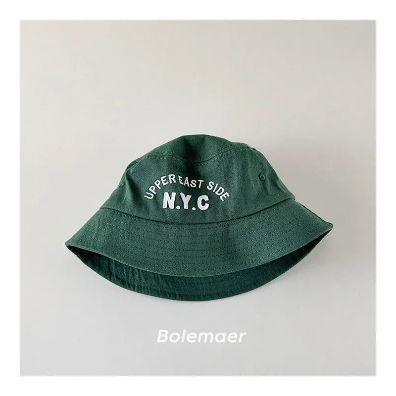ベビー用帽子 Green / 50-52cm キッズ帽子 N.Y.C刺繍バケットハット【mh0008948】