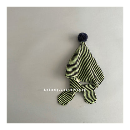 ベビー用帽子 Green / One Size キッズ帽子 ボーダー マフラードッキング ピクシーハット【mh0011804】