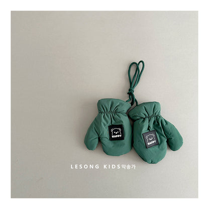 ベビーキッズその他アクセサリー Green / One Size ベビーキッズ手袋 ミトン 指なし スキー グローブ ベアくま【mh0011823】