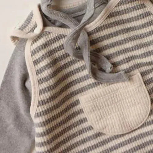 スリーパー Grey / S ベビースリーパー ボーダー 寝袋 パジャマ【mh0003540】