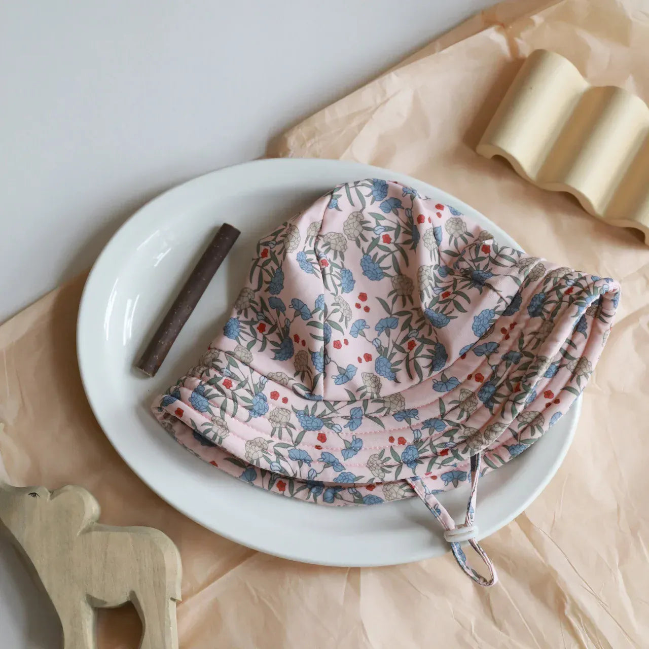 ベビー用帽子 hydrangea / S (1-4y) キッズ帽子 サマーハット 日除け スイミングキャップ プール帽 フラワープリント柄【mh0004661】