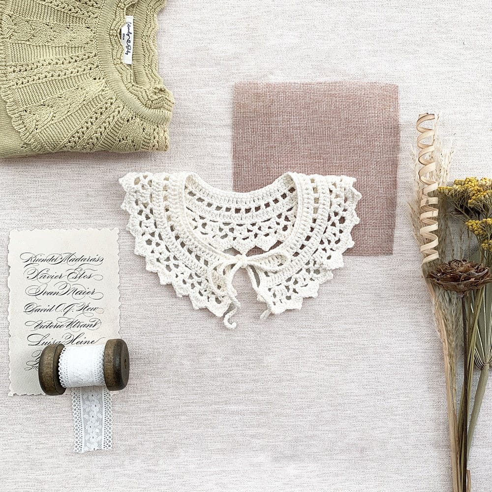 ショール Ivory / One Size / 取り寄せ（7〜21日） ベビー キッズ ニット フリル レース 付け襟 つけ襟