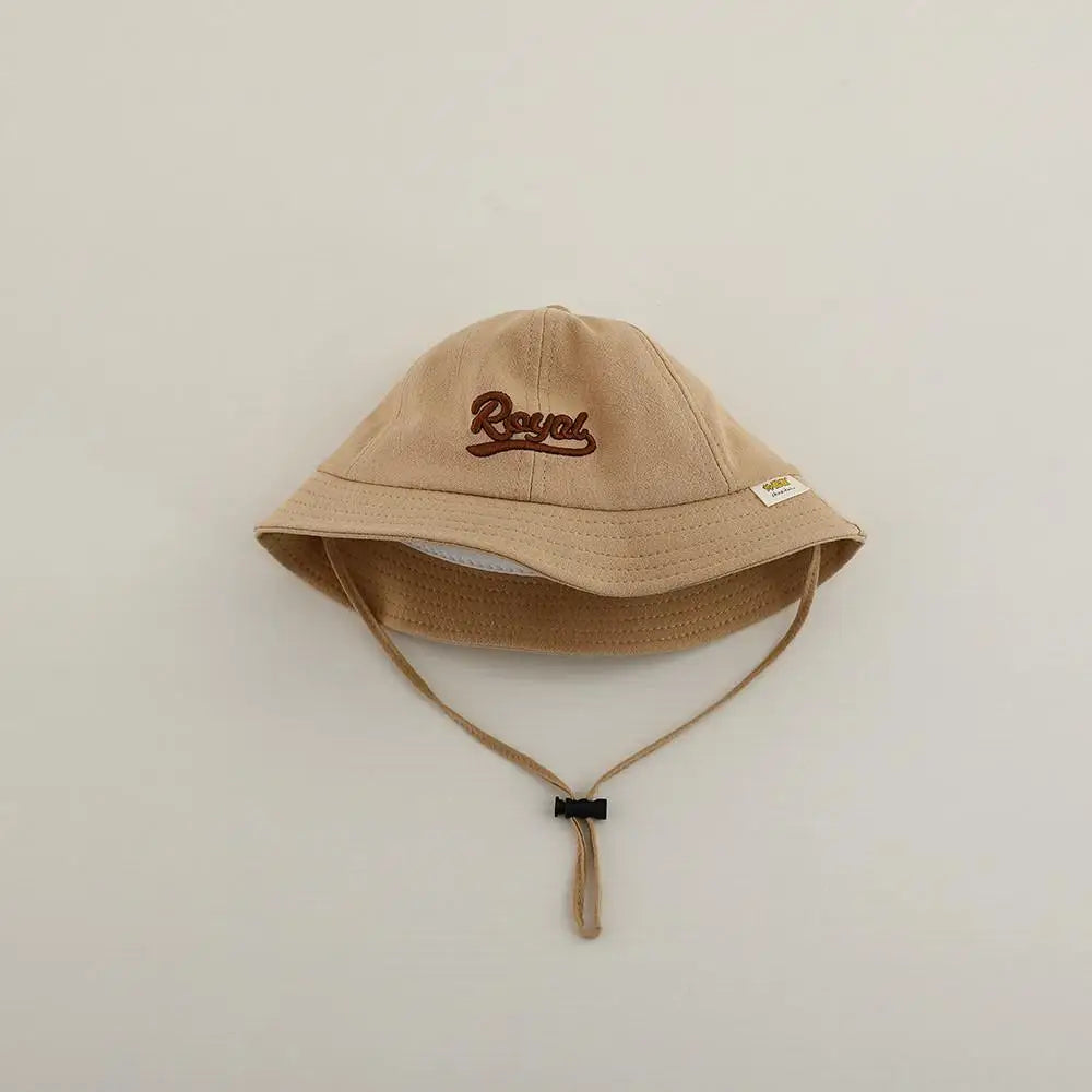 ベビー用帽子 Khaki / 48-50cm キッズ帽子 バケットハット フィッシャーマンハット レターロゴ刺繍【mh0005081】