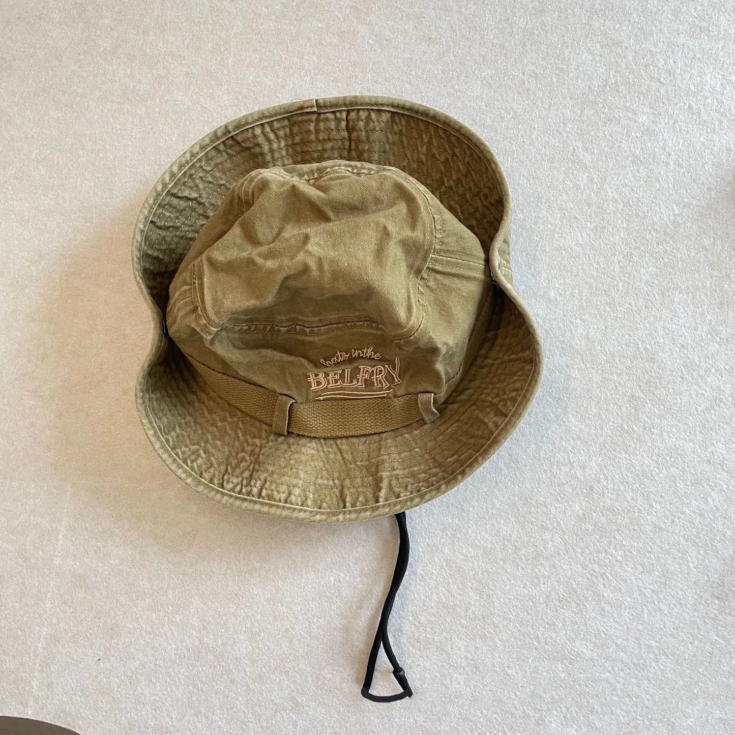 ベビー用帽子 Khaki / free size 54-56cm キッズ帽子 レターロゴカウボーイハット サファリハット 4カラー【mh0007337】