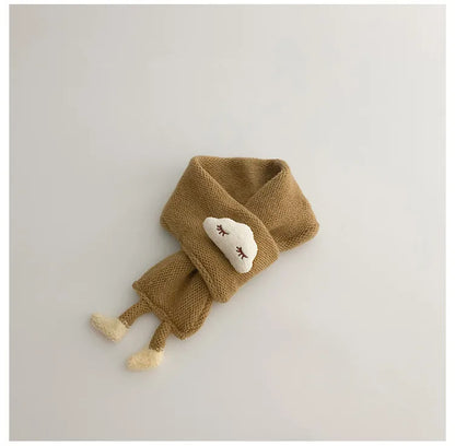 ネックウォーマー Khaki / One Size(1-3y) ベビーマフラー 雲 クラウド 足つき ワンポイント スカーフ ユニセックス 男の子 女の子 子供服【mh0003312】