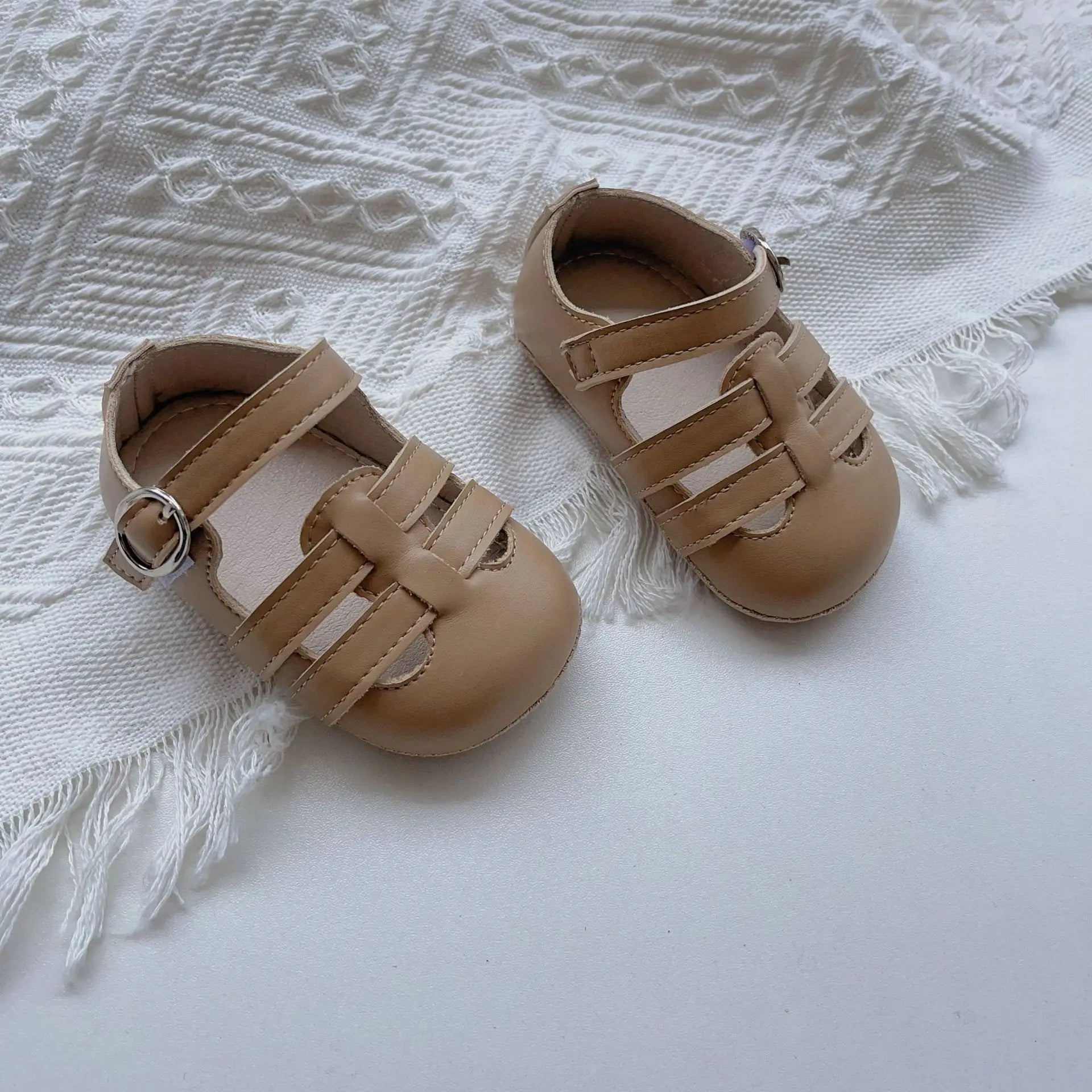 ベビー用靴 Khaki / S Inner 11cm ベビーシューズ ストラップシューズ フラットシューズ ファーストシューズ グラディエーターサンダル 室内ばき 靴【mh0005364】