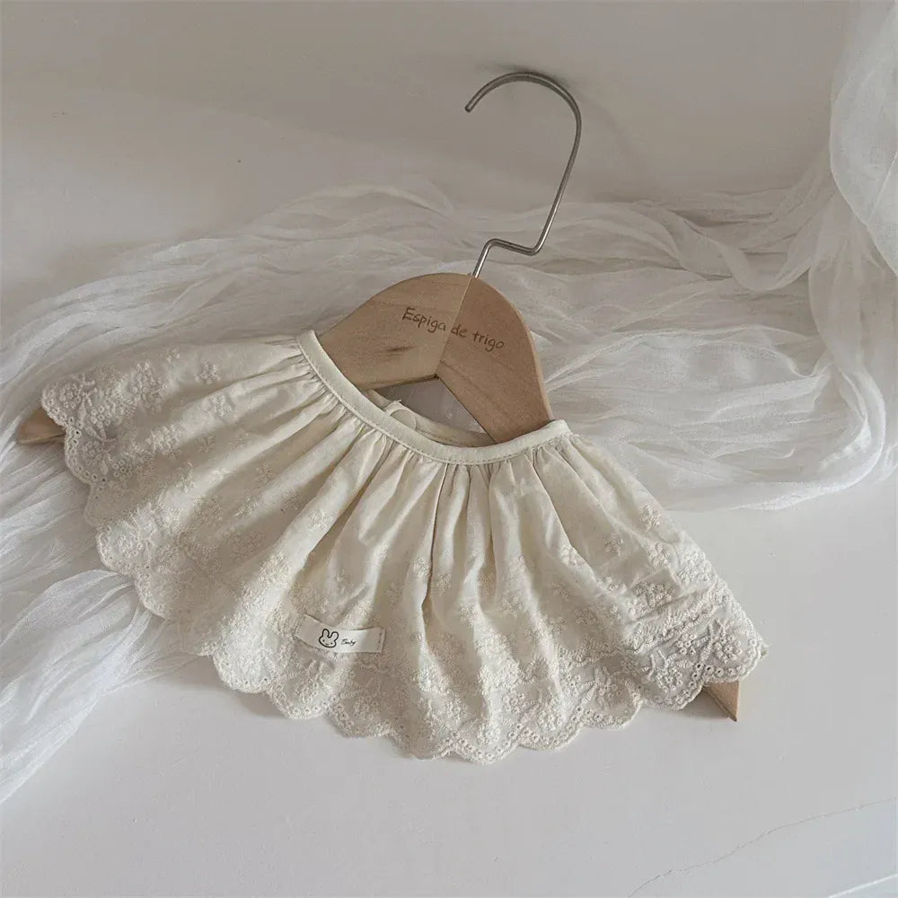 ショール lace1 / One Size ベビーアクセサリー レースフリルつけ襟スタイビブ【mh0008351】