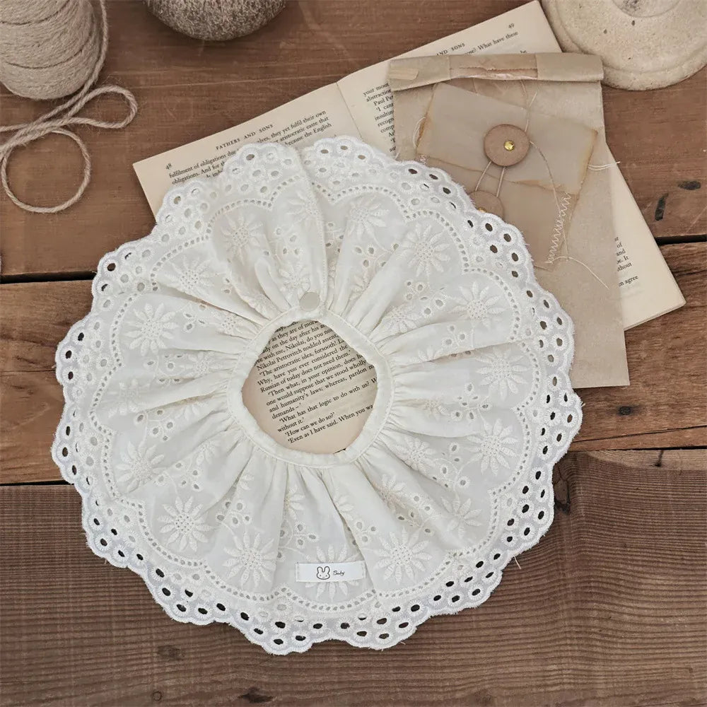 ショール lace1 / One Size ベビーアクセサリー レースフリルつけ襟スタイビブ【mh0008351】