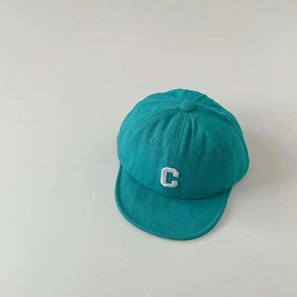 ベビー用帽子 lake blue  C / 44-48cm ベビー帽子 キャップ 野球帽 レターロゴ刺繍