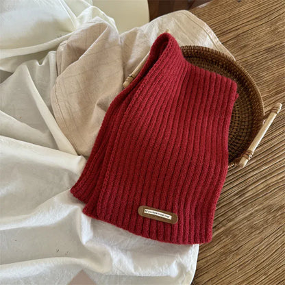 ネックウォーマー letter / One Size キッズマフラー リボンフリルレッドネックウォーマースカーフ【mh0008196】