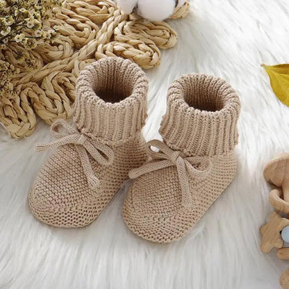 ベビー用靴下・タイツ Light Brown / 9  (9M  73cm) ベビーシューズ ニットルームシューズ室内ばきソックス 4カラー【mh0006816】