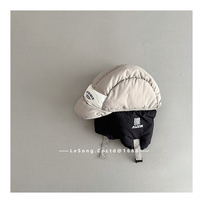 ベビー用帽子 Light Gray / One Size キッズ帽子 耳当て付き 中綿 防寒 スキー帽 フライトハット【mh0011824】