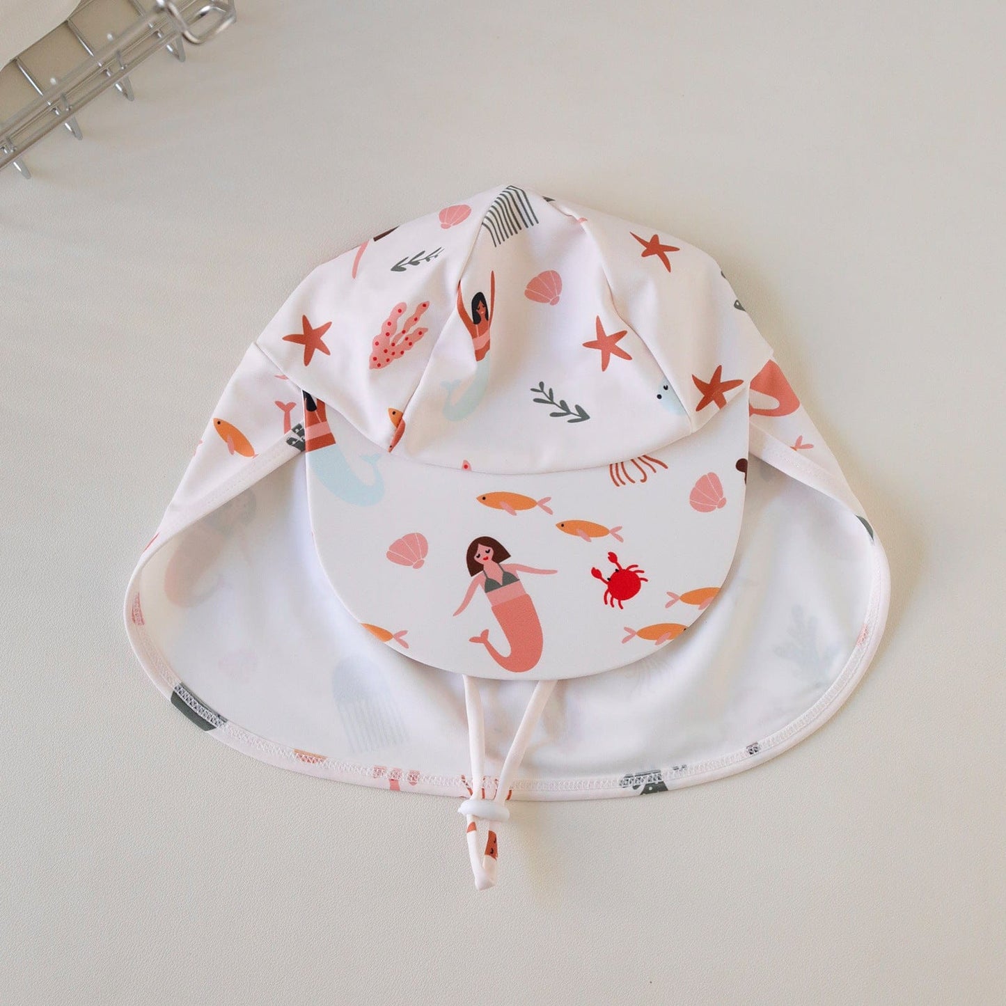 ベビー用帽子 mermaid / S (1-4y) ベビーキッズ帽子 プール帽 水遊び 日除け帽子 サンハット スイムキャップ【mh0005027】