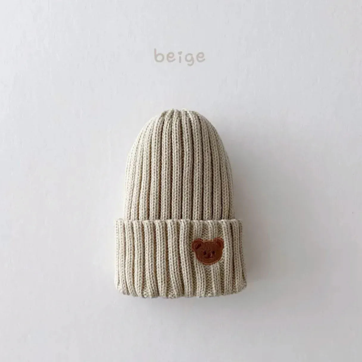 ベビー用帽子 ベビー キッズ くま ベア 刺繍 ニットキャップ ニット帽 帽子【mh0000126】