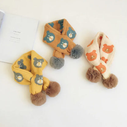 ネックウォーマー ベビー キッズ くま ベア ぽんぽん マフラー【mh0000293】