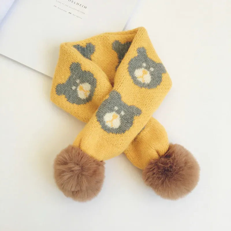 ネックウォーマー ベビー キッズ くま ベア ぽんぽん マフラー【mh0000293】