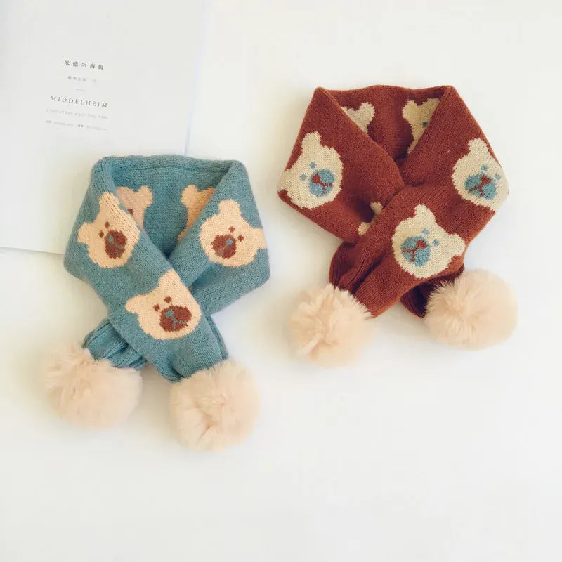 ネックウォーマー ベビー キッズ くま ベア ぽんぽん マフラー【mh0000293】