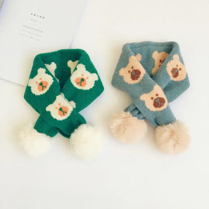 ネックウォーマー ベビー キッズ くま ベア ぽんぽん マフラー【mh0000293】