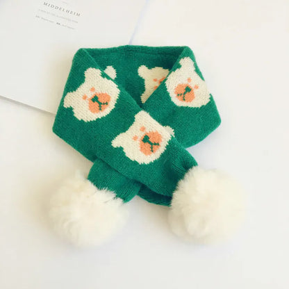 ネックウォーマー ベビー キッズ くま ベア ぽんぽん マフラー【mh0000293】