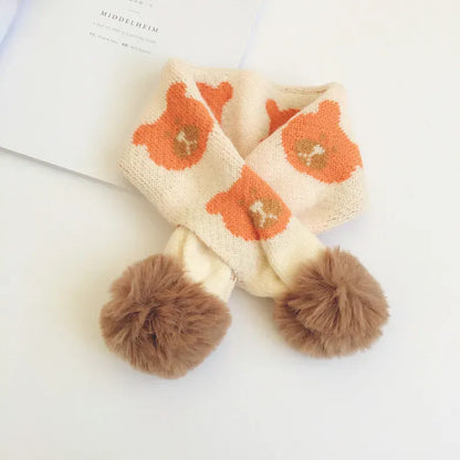 ネックウォーマー ベビー キッズ くま ベア ぽんぽん マフラー【mh0000293】