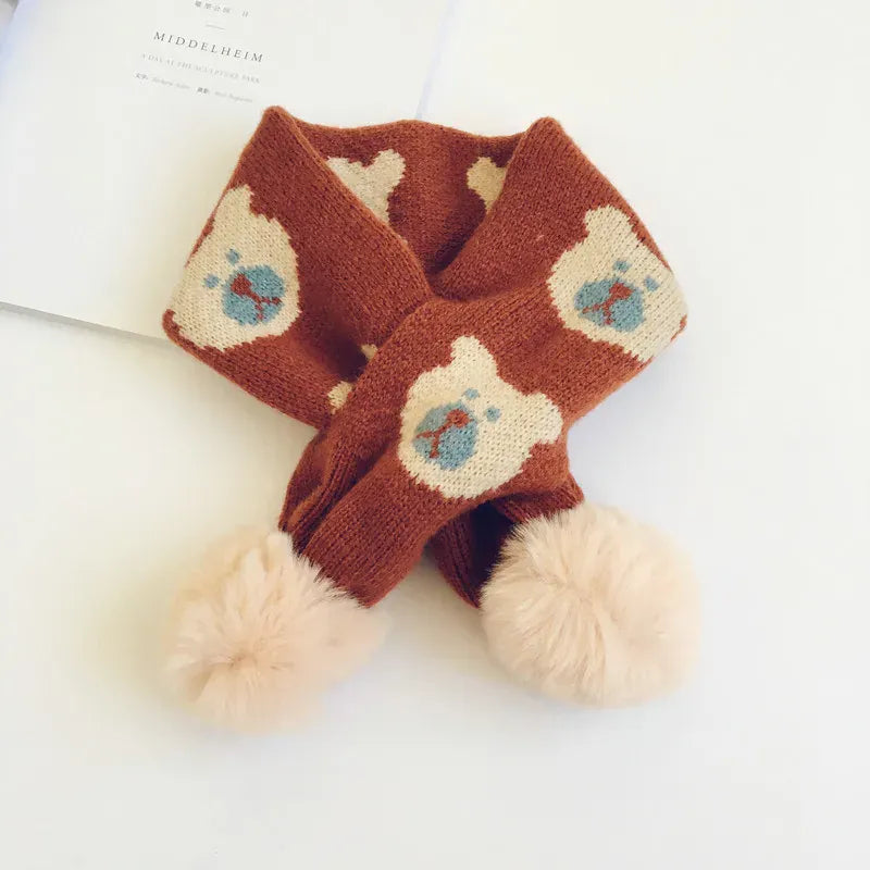 ネックウォーマー ベビー キッズ くま ベア ぽんぽん マフラー【mh0000293】