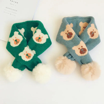 ネックウォーマー ベビー キッズ くま ベア ぽんぽん マフラー【mh0000293】