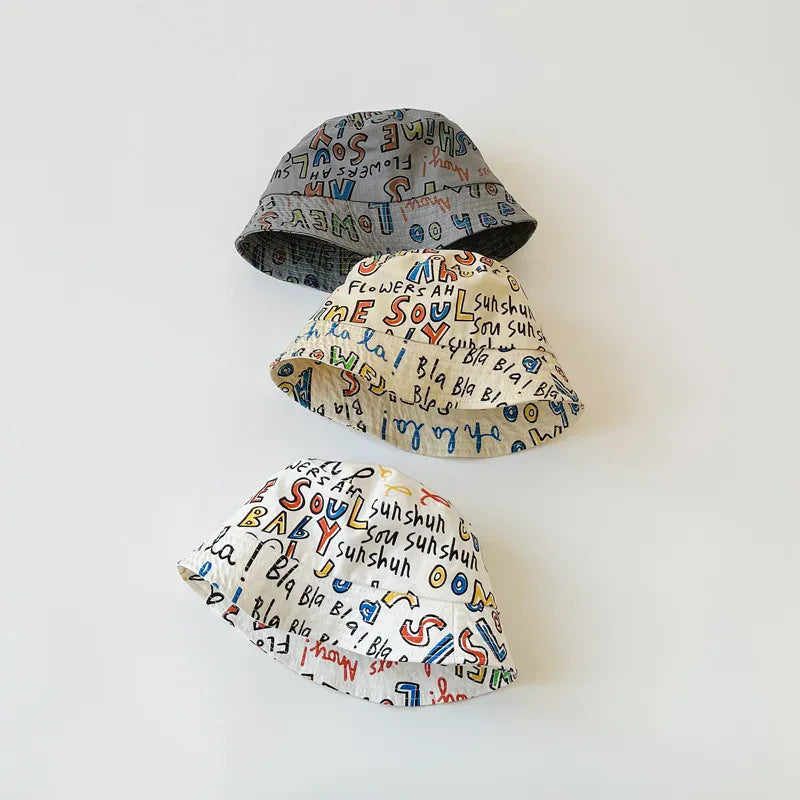 ベビー用帽子 キッズ レターロゴ バケットハット 帽子【mh0000745】