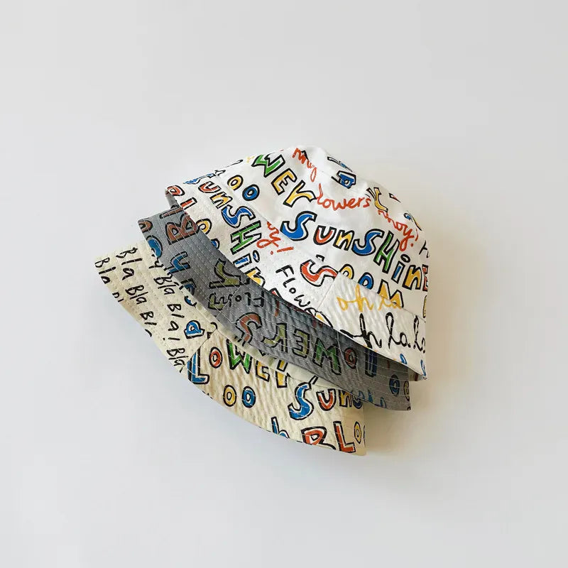 ベビー用帽子 キッズ レターロゴ バケットハット 帽子【mh0000745】