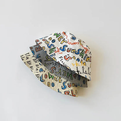 ベビー用帽子 キッズ レターロゴ バケットハット 帽子【mh0000745】