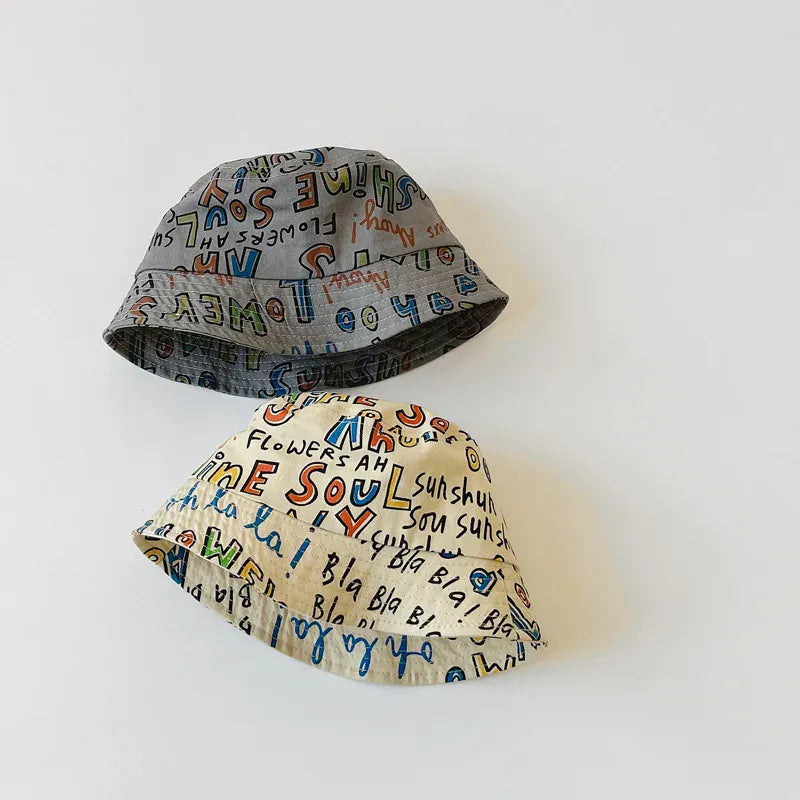 ベビー用帽子 キッズ レターロゴ バケットハット 帽子【mh0000745】