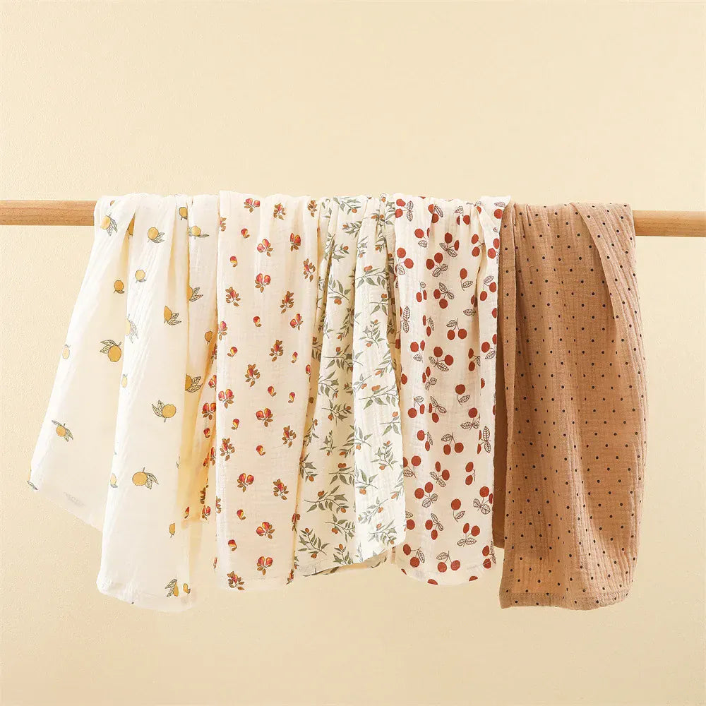 ベビーブランケット・タオル モスリン ベビー おくるみ ブランケット 寝具 綿 カバー ラップ コットン【mh0001604】