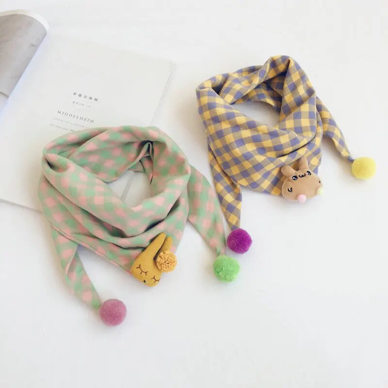 ネックウォーマー キッズマフラー チェック スカーフ マフラー ユニセックス 男の子 女の子 子供服【mh0003136】
