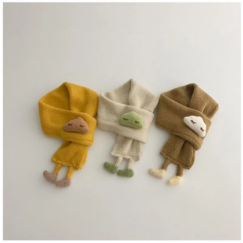 ネックウォーマー ベビーマフラー 雲 クラウド 足つき ワンポイント スカーフ ユニセックス 男の子 女の子 子供服【mh0003312】